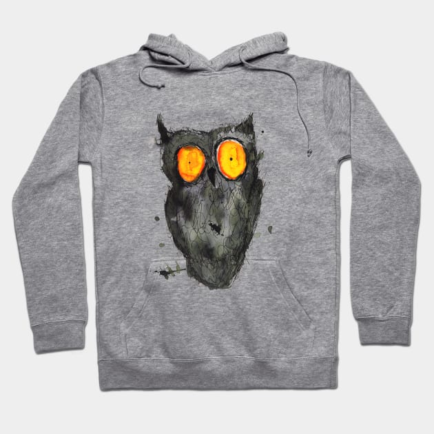 Scary owl Hoodie by Bwiselizzy